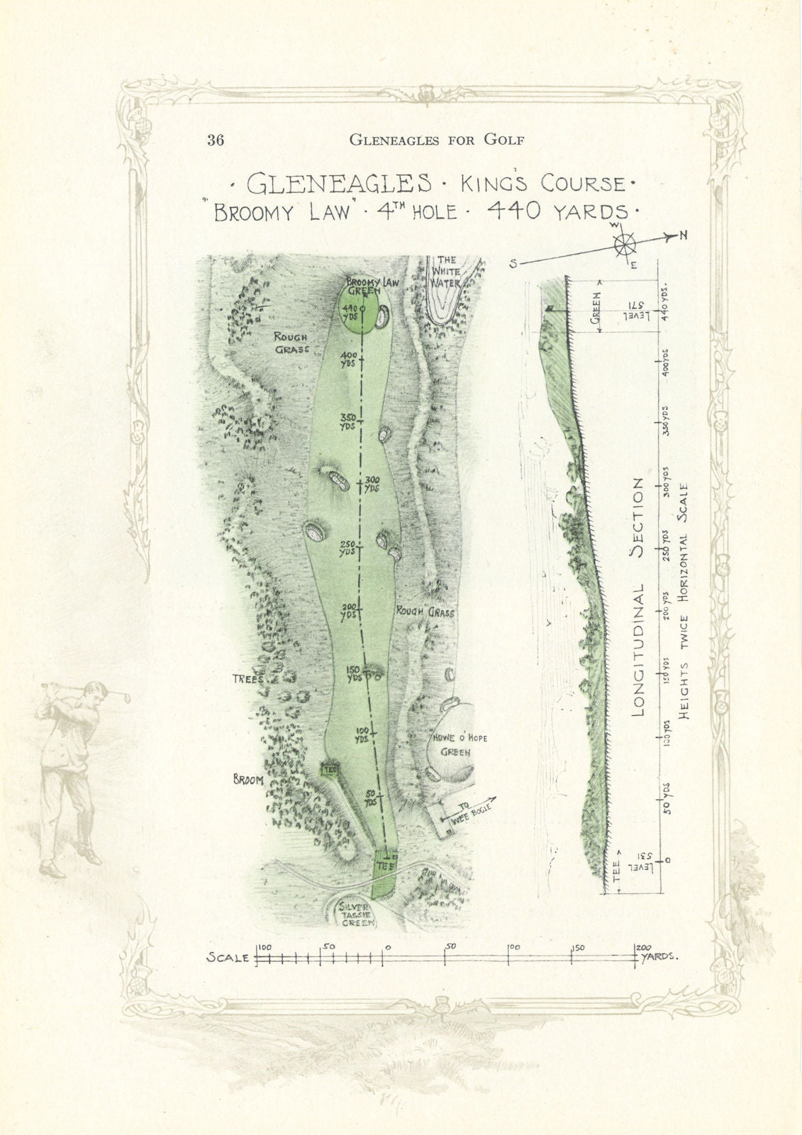 Gleneagles King's Course - plan of the 4th hole